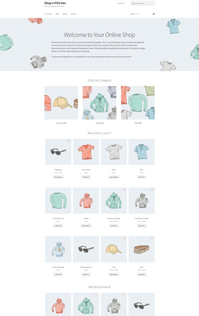 Online Shop Example Page